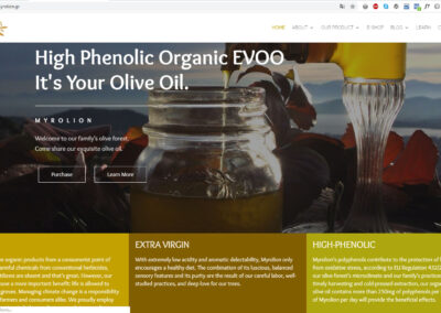 Myrolion! Greek Organic Extra Virgin Cold-Pressed Olive Oil – web project