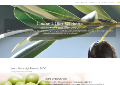 Project name : myrolion.gr - Lesson 1: Olive Oil Basics